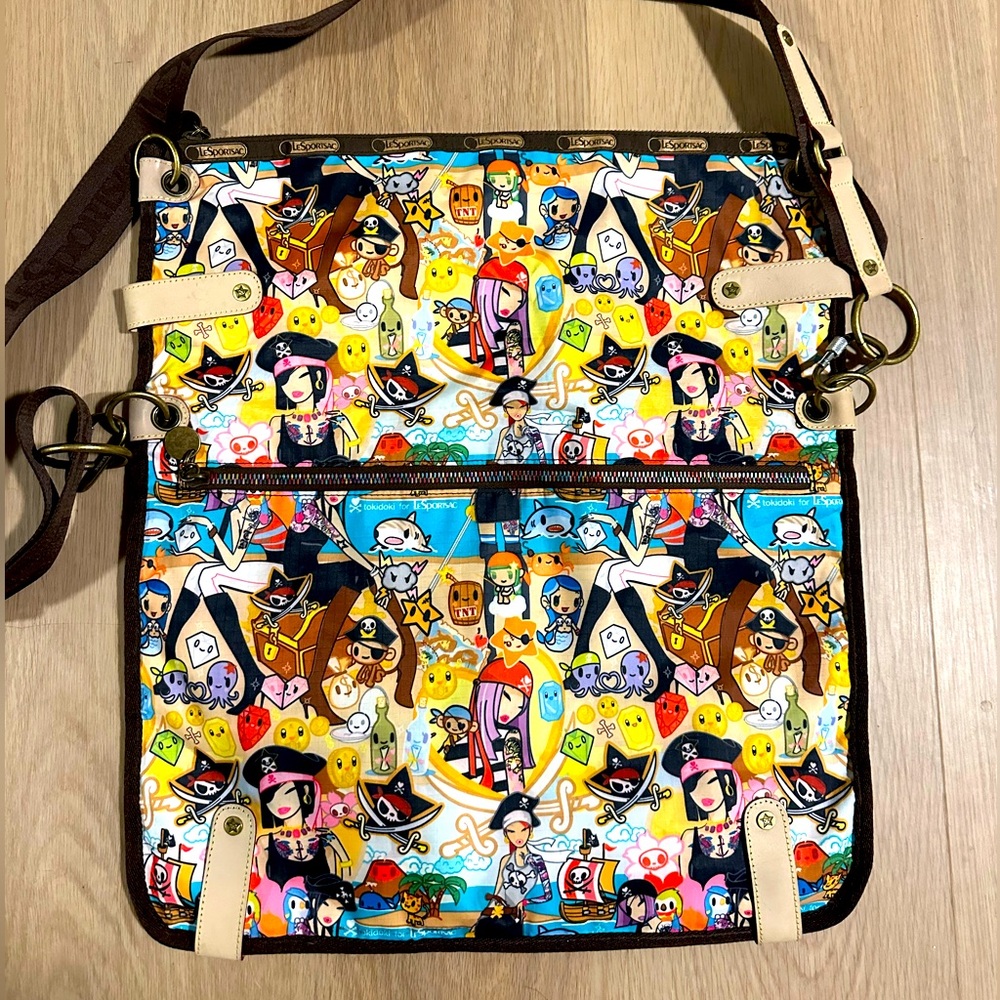 LESPORTSAC x Tokidoki Corriere Pirates Messenger Bag RARE